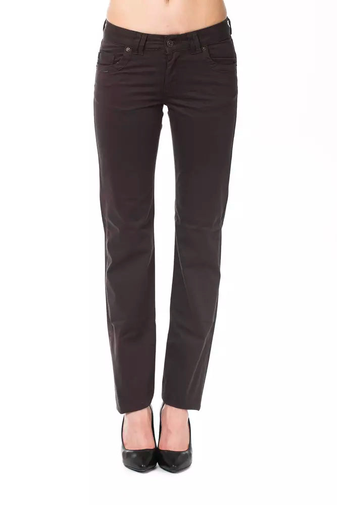 Ungaro Fever Brown Cotton Women's Pants