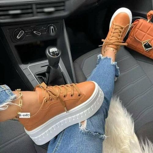 Flat Womens Sneakers Casual
