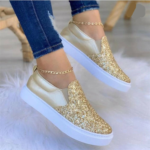 Moccasins Glitter Flat Female Loafers