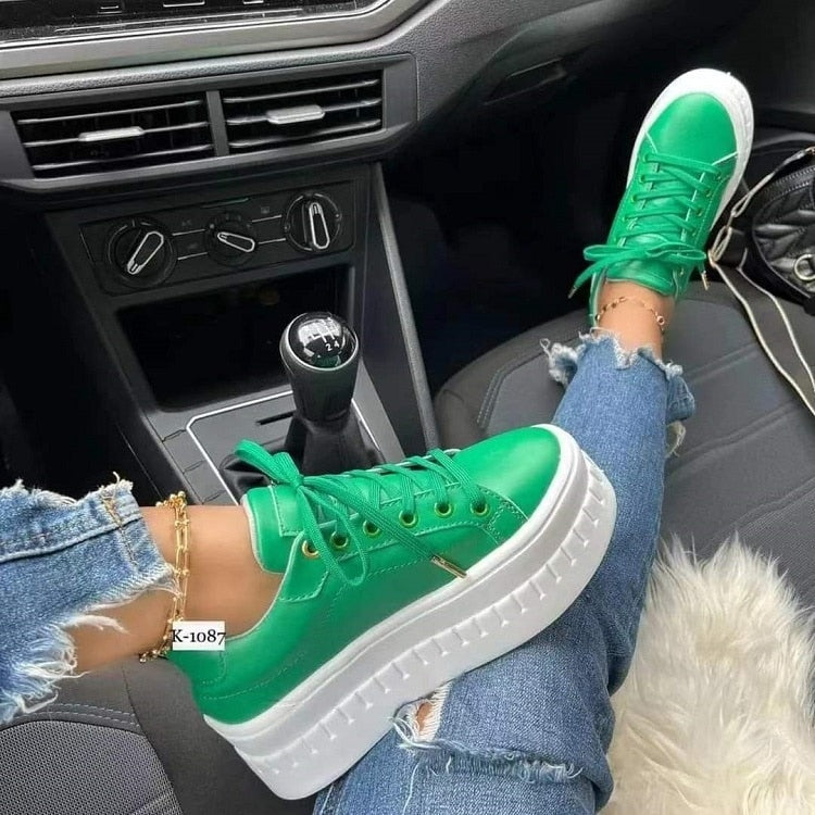 Flat Womens Sneakers Casual